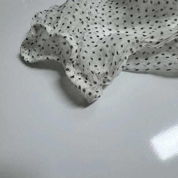 Viola Borghi 100% Silk Blouse Polka Dot Size Small Lined - Picture 4 of 8